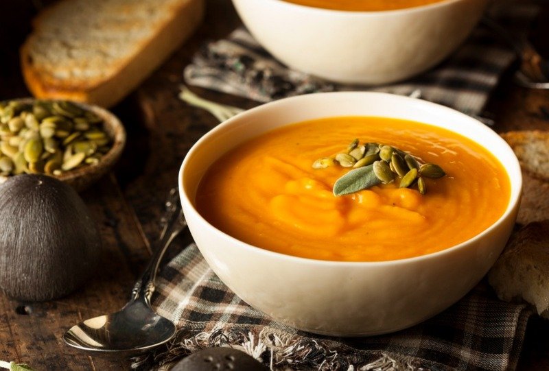 Sopa de Abóbora com gengibre